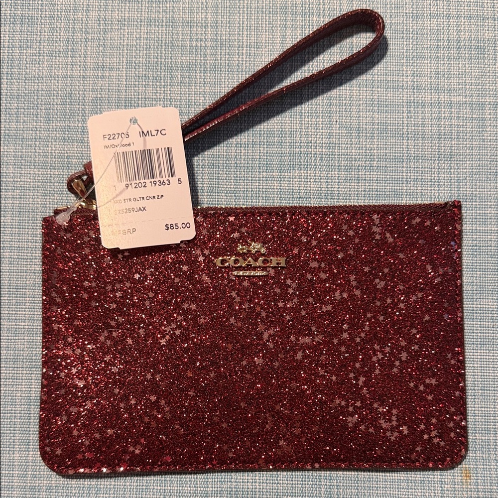 Coach Sparkling Red Wristlet